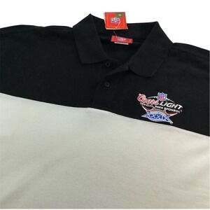 NFL Shirt Mens Polo Coors Light Super Bowl XXXIX Large Football Casual SS